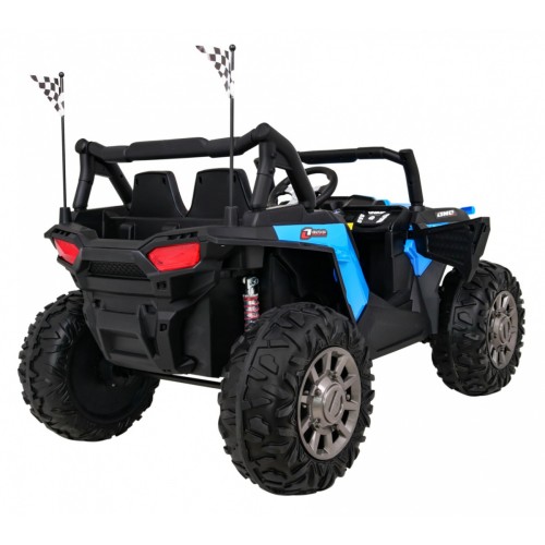 Buggy Racer pre deti Modrý + Pohon 4x4 + Ovládač + Pomalý štart + Kufor + EVA + LED MP3