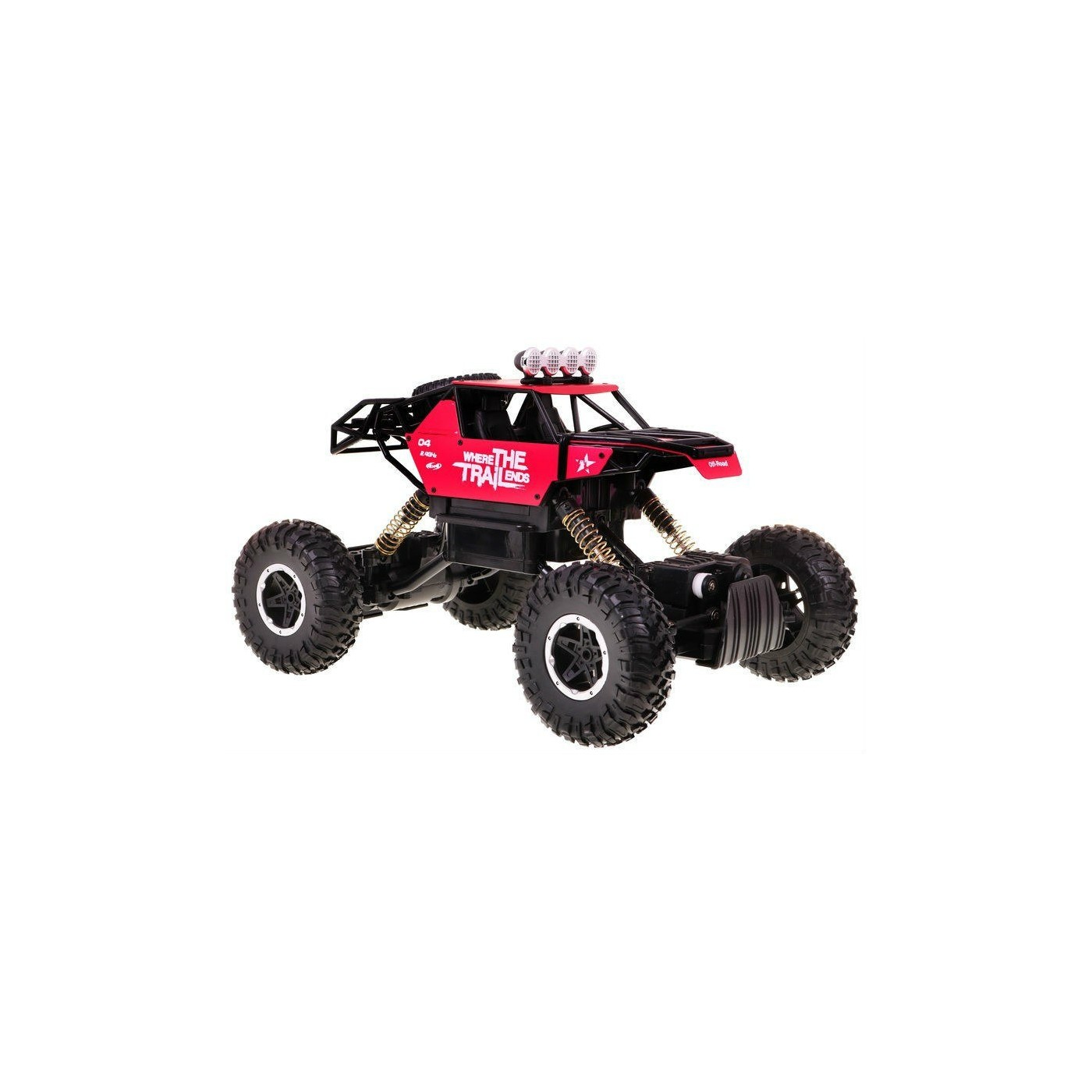 Auto 1 14 Kovový Crawler 4x4 Štvorkolka R C 2 4G Červený