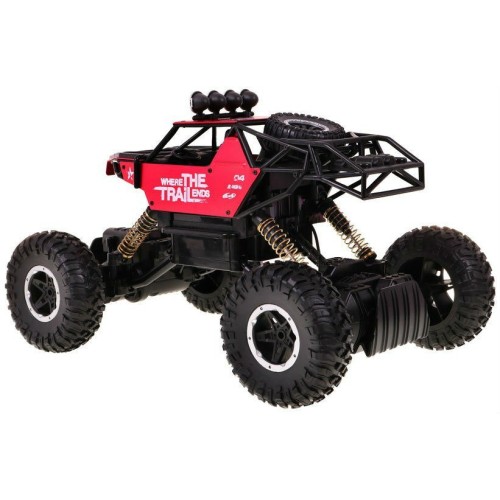Auto 1 14 Kovový Crawler 4x4 Štvorkolka R C 2 4G Červený
