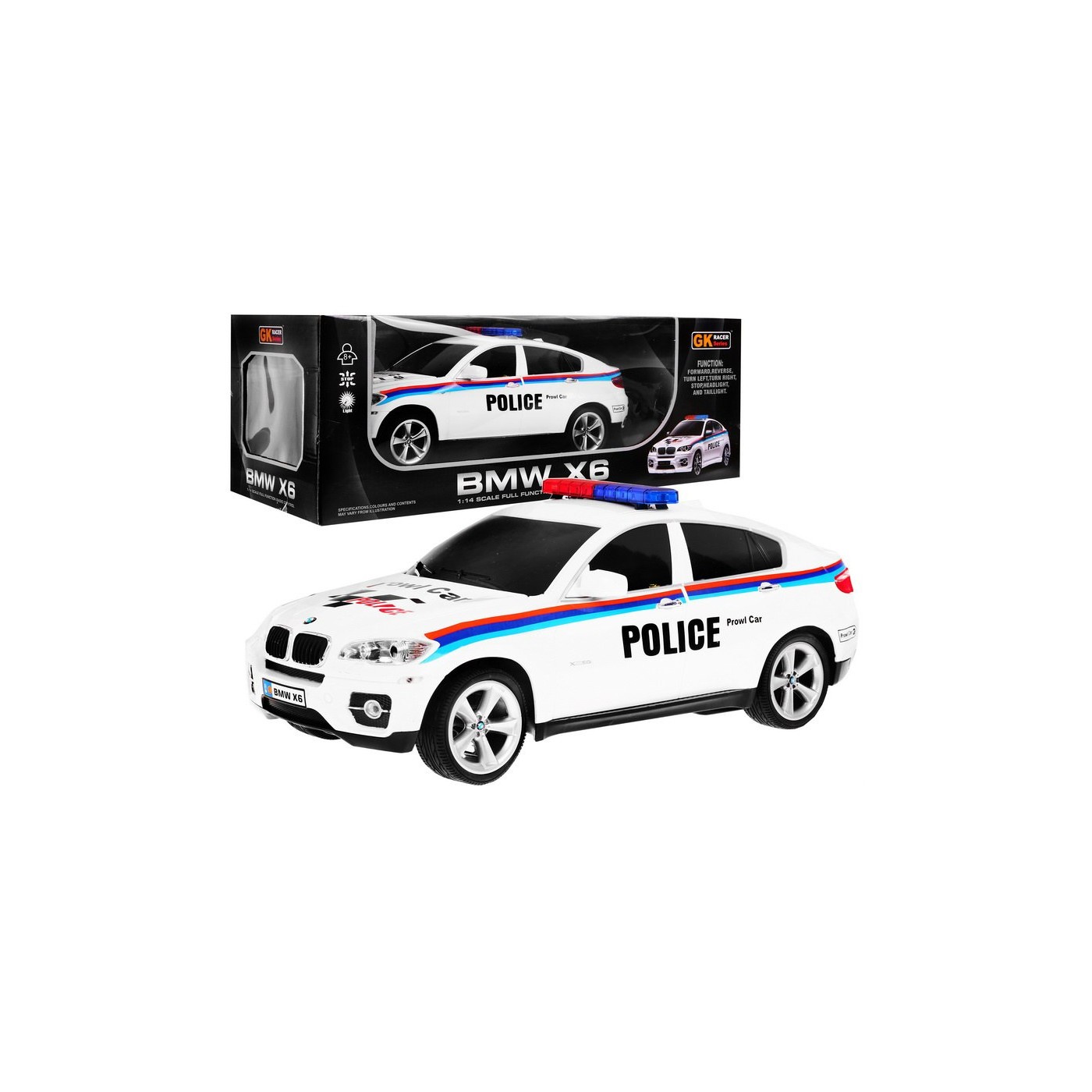 Auto 1 14 R C Licencované Policajné auto Bmw X6 Polícia