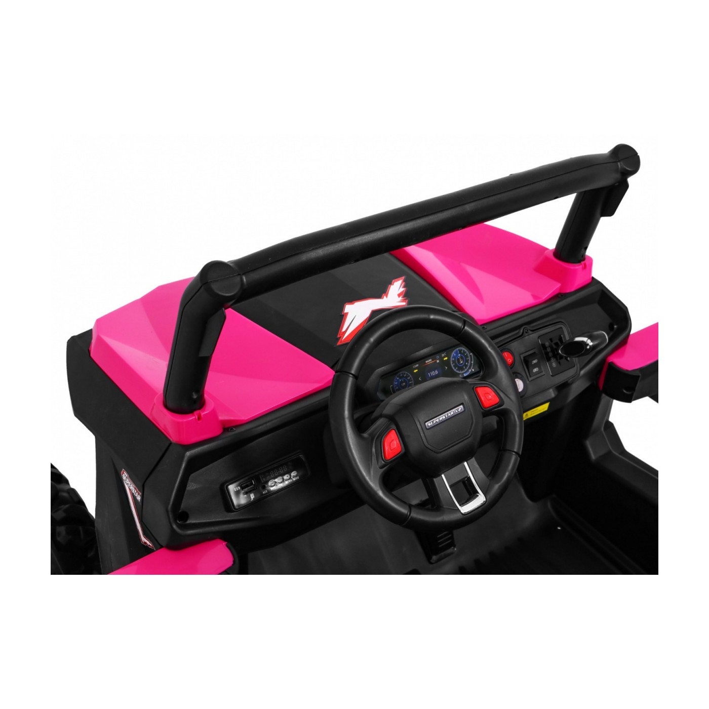 Buggy SuperStar pre deti Ružový + Pohon 4x4 + Ovládač + Kufor + MP3 LED + Zámok dverí