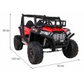 Buggy UTV Terénka pre deti Červené + Ovládač + Kufor + Pomalý štart + EVA + MP3 LED