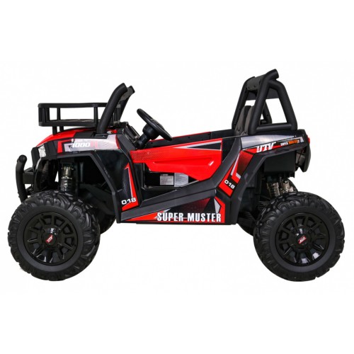 Buggy UTV Terénka pre deti Červené + Ovládač + Kufor + Pomalý štart + EVA + MP3 LED