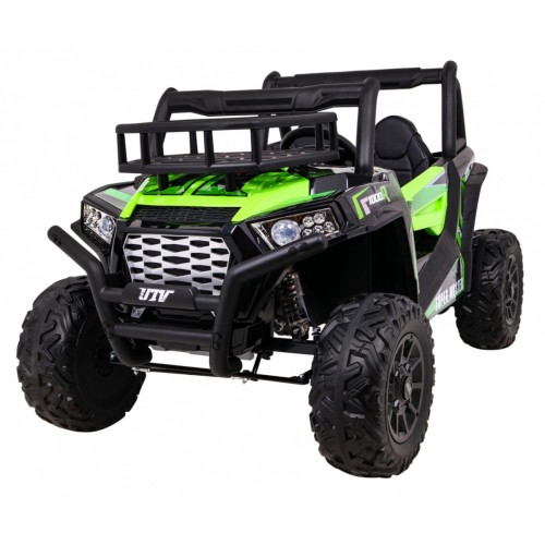 Buggy UTV Terénka pre deti Zelená + Ovládač + Kufor + Pomalý štart + EVA + MP3 LED