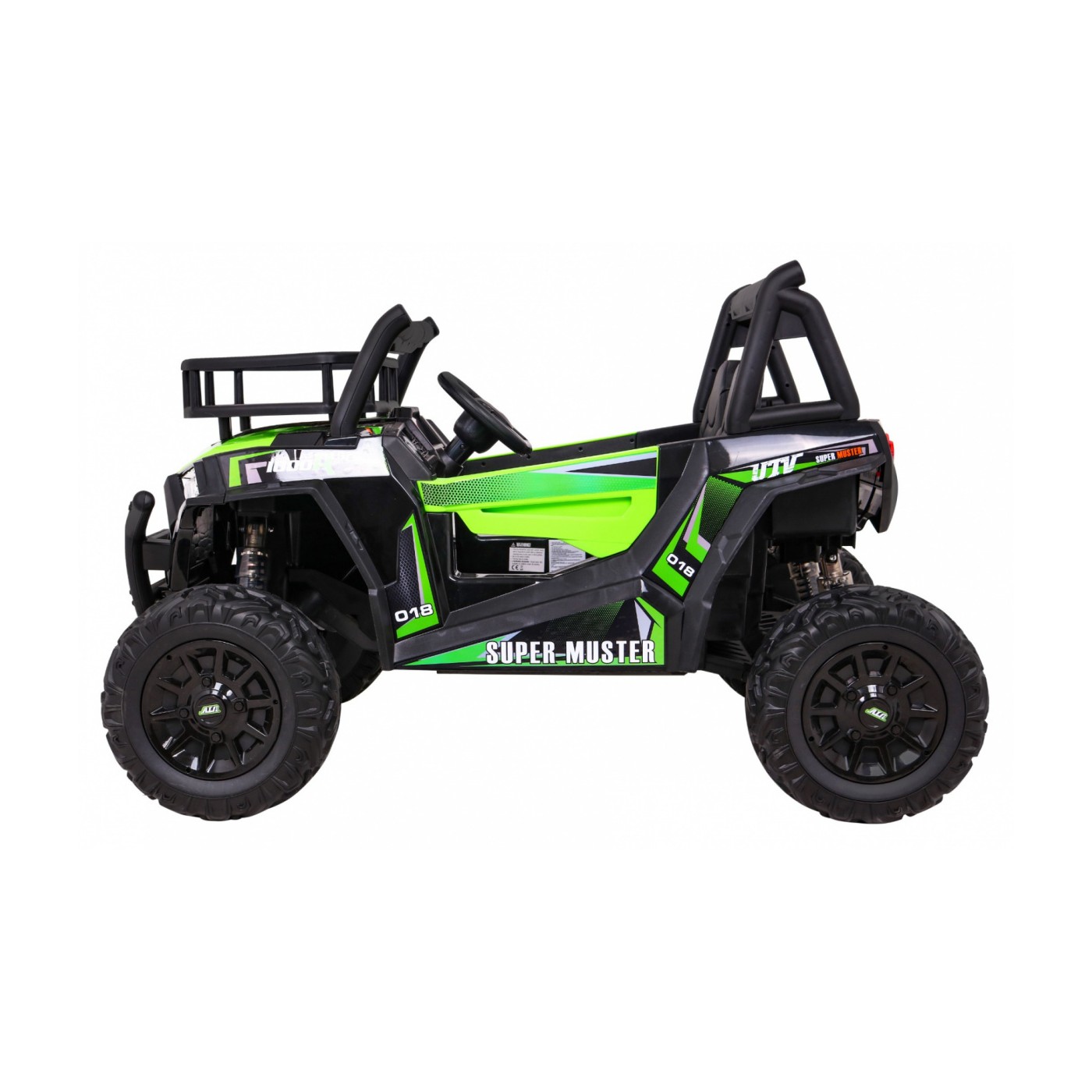 Buggy UTV Terénka pre deti Zelená + Ovládač + Kufor + Pomalý štart + EVA + MP3 LED