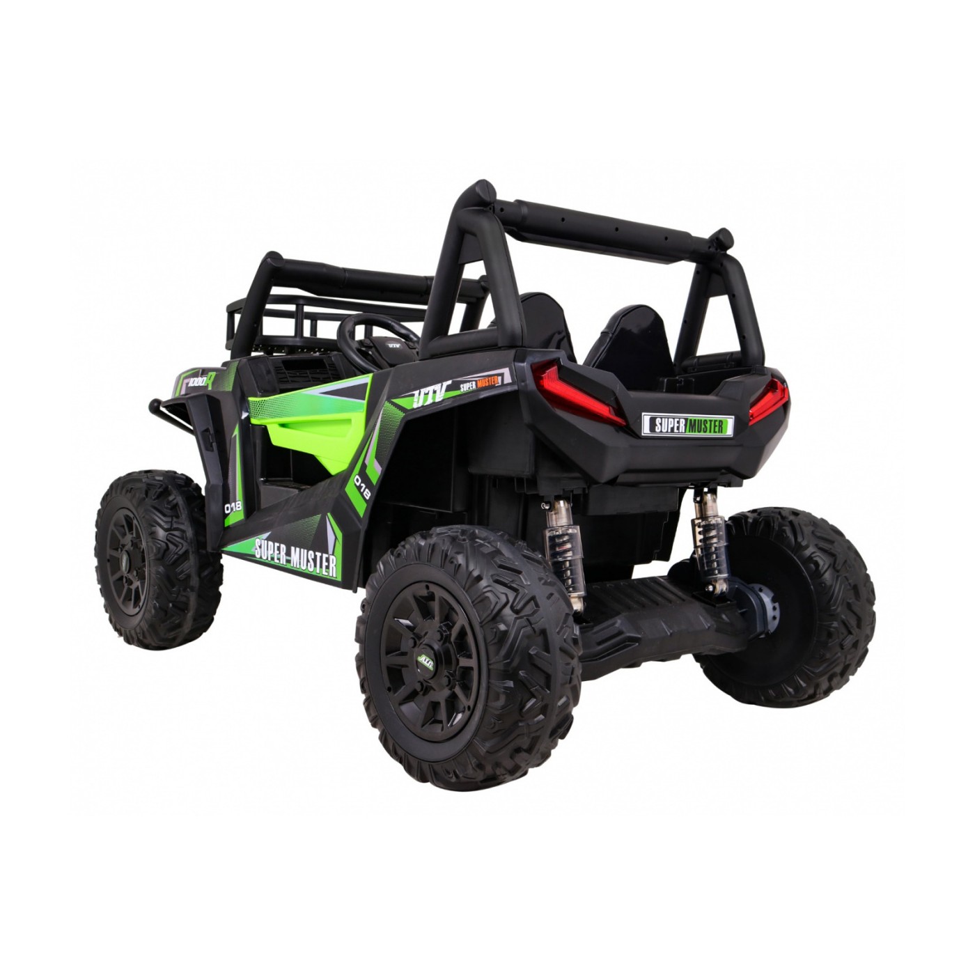 Buggy UTV Terénka pre deti Zelená + Ovládač + Kufor + Pomalý štart + EVA + MP3 LED