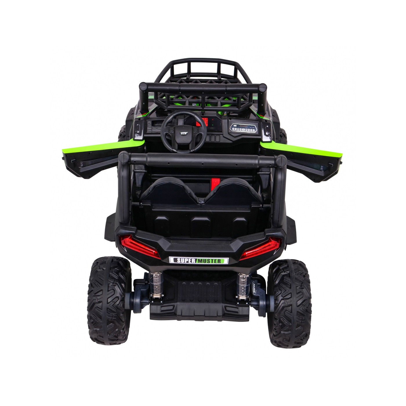 Buggy UTV Terénka pre deti Zelená + Ovládač + Kufor + Pomalý štart + EVA + MP3 LED