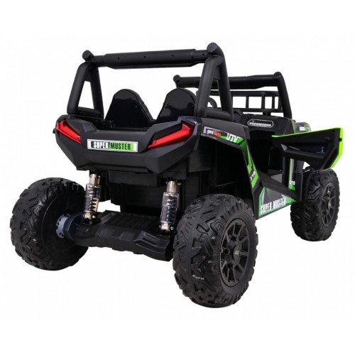 Buggy UTV Terénka pre deti Zelená + Ovládač + Kufor + Pomalý štart + EVA + MP3 LED