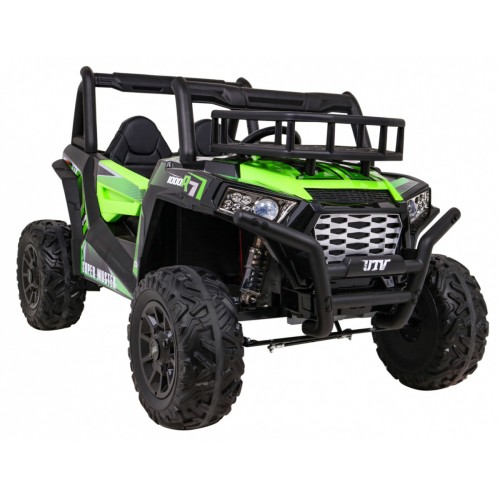 Buggy UTV Terénka pre deti Zelená + Ovládač + Kufor + Pomalý štart + EVA + MP3 LED