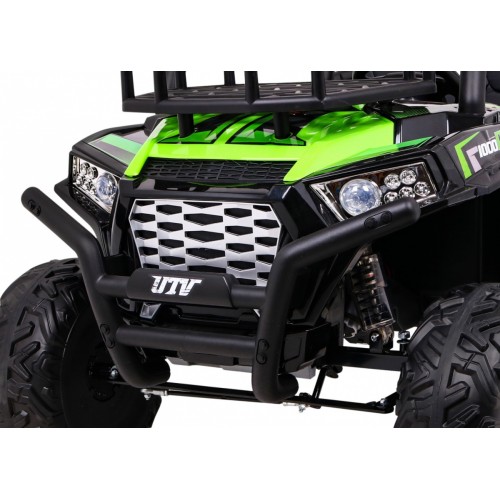 Buggy UTV Terénka pre deti Zelená + Ovládač + Kufor + Pomalý štart + EVA + MP3 LED