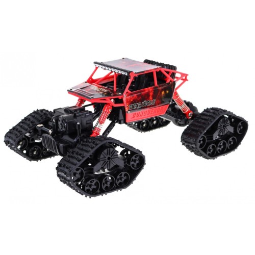Diaľkovo ovládaný Crawler 2v1 pre deti 8+ Vymeniteľné kolesá + pásové pohony Pohon 4x4