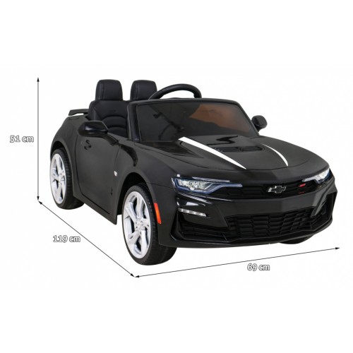 Chevrolet Camaro 2SS na batériu Čierny + Ovládač + Kolesá EVA + Pomalý štart + Zvuky Svietidlá