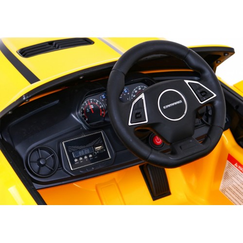 Chevrolet Camaro 2SS na batériu Žltý + Ovládač + Kolesá EVA + Pomalý štart + Zvuky Svietidlá