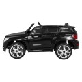 Autíčko City Rider pre deti Čierne + Ovládač + Nastaviteľný volant + Pomalý štart + MP3 USB + LED