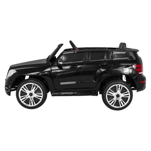 Autíčko City Rider pre deti Čierne + Ovládač + Nastaviteľný volant + Pomalý štart + MP3 USB + LED