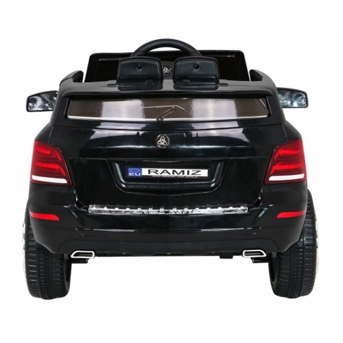 Autíčko City Rider pre deti Čierne + Ovládač + Nastaviteľný volant + Pomalý štart + MP3 USB + LED