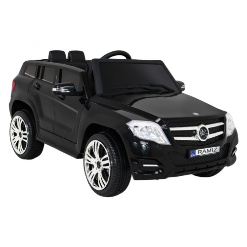 Autíčko City Rider pre deti Čierne + Ovládač + Nastaviteľný volant + Pomalý štart + MP3 USB + LED