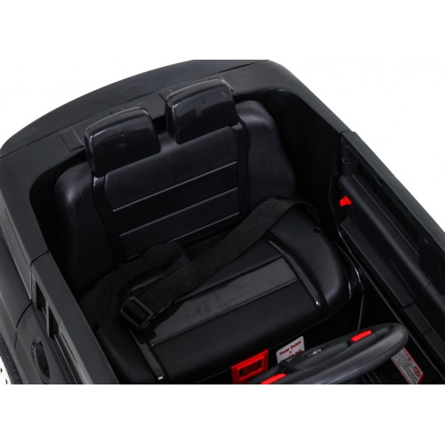 Autíčko City Rider pre deti Čierne + Ovládač + Nastaviteľný volant + Pomalý štart + MP3 USB + LED