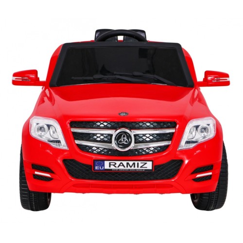 Autíčko City Rider pre deti Červené + Ovládač + Nastaviteľný volant + Pomalý štart + MP3 USB + LED
