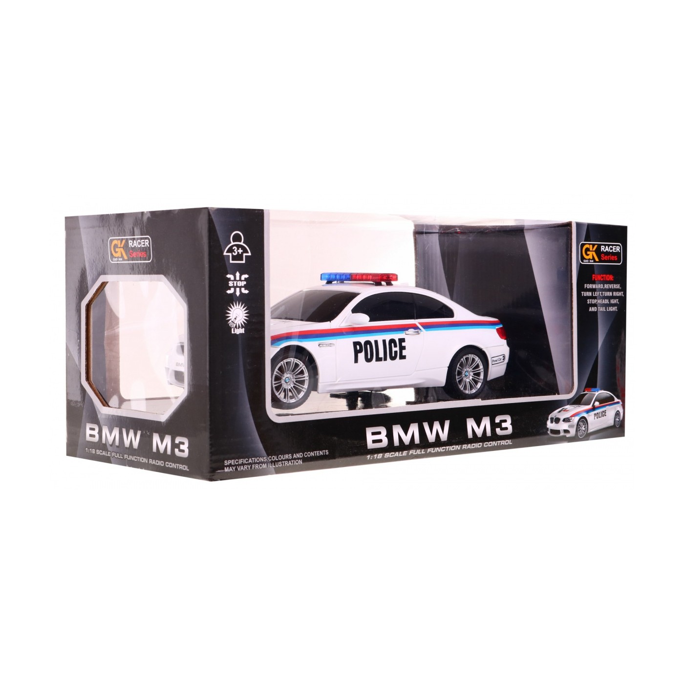 Auto 1 18 R C Licencované Policajné auto Bmw M3 Polícia