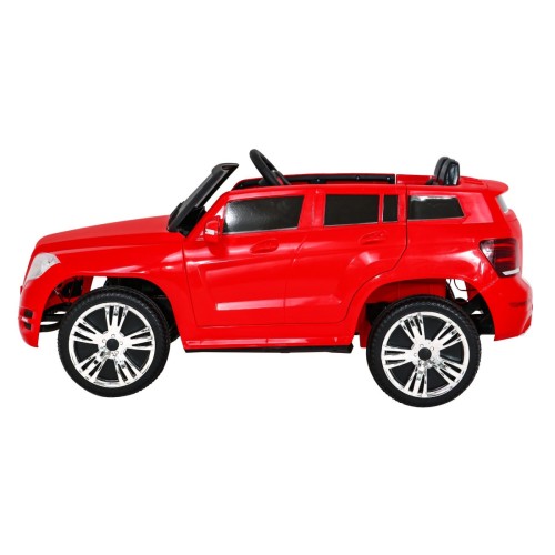 Autíčko City Rider pre deti Červené + Ovládač + Nastaviteľný volant + Pomalý štart + MP3 USB + LED