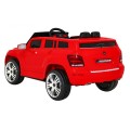 Autíčko City Rider pre deti Červené + Ovládač + Nastaviteľný volant + Pomalý štart + MP3 USB + LED
