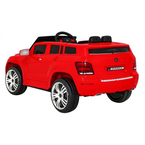 Autíčko City Rider pre deti Červené + Ovládač + Nastaviteľný volant + Pomalý štart + MP3 USB + LED