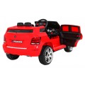Autíčko City Rider pre deti Červené + Ovládač + Nastaviteľný volant + Pomalý štart + MP3 USB + LED