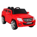 Autíčko City Rider pre deti Červené + Ovládač + Nastaviteľný volant + Pomalý štart + MP3 USB + LED