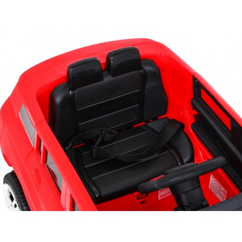 Autíčko City Rider pre deti Červené + Ovládač + Nastaviteľný volant + Pomalý štart + MP3 USB + LED