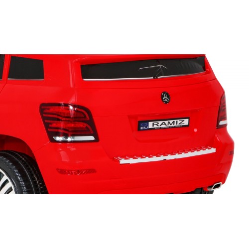 Autíčko City Rider pre deti Červené + Ovládač + Nastaviteľný volant + Pomalý štart + MP3 USB + LED