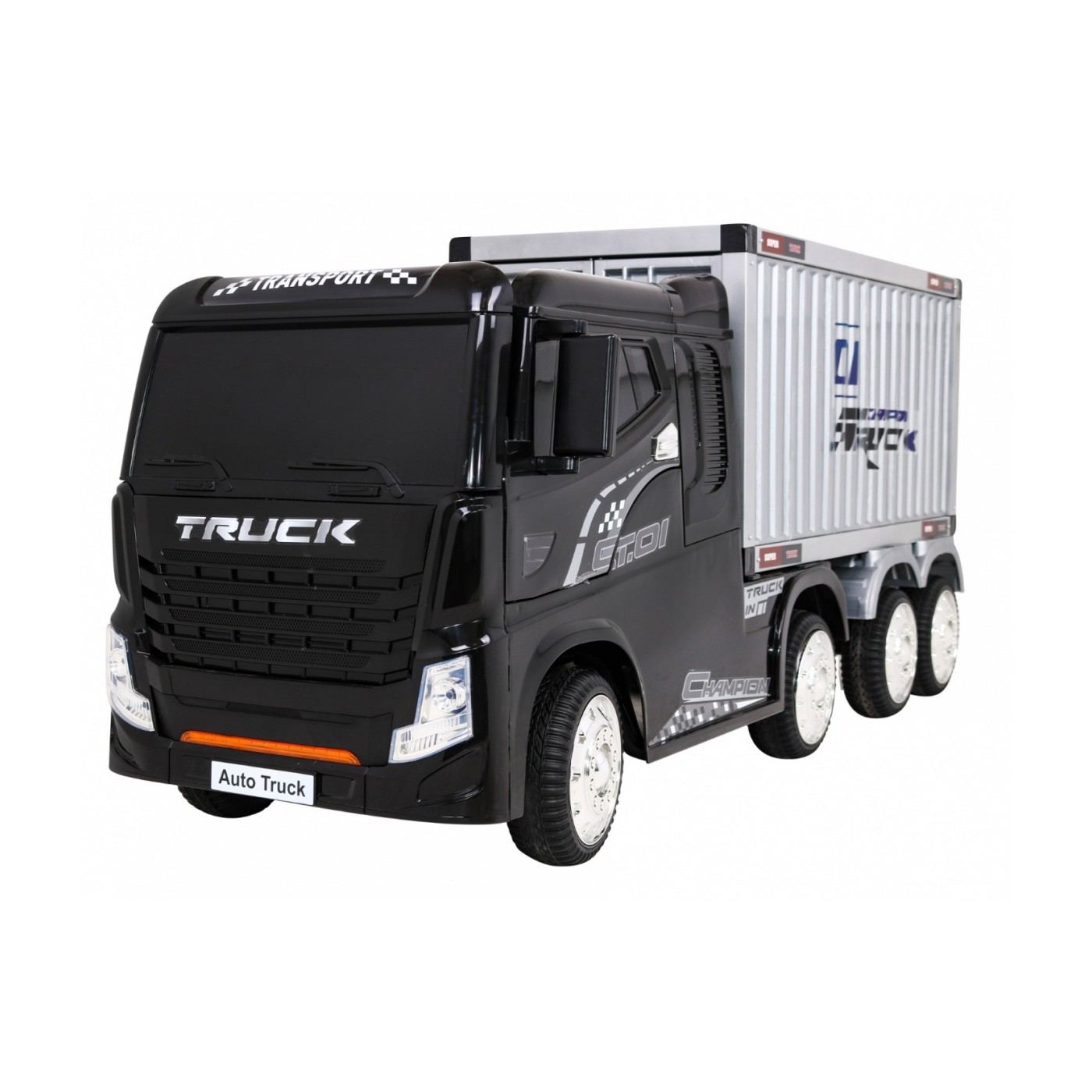 Vozidlo Container Truck Čierne + Príves