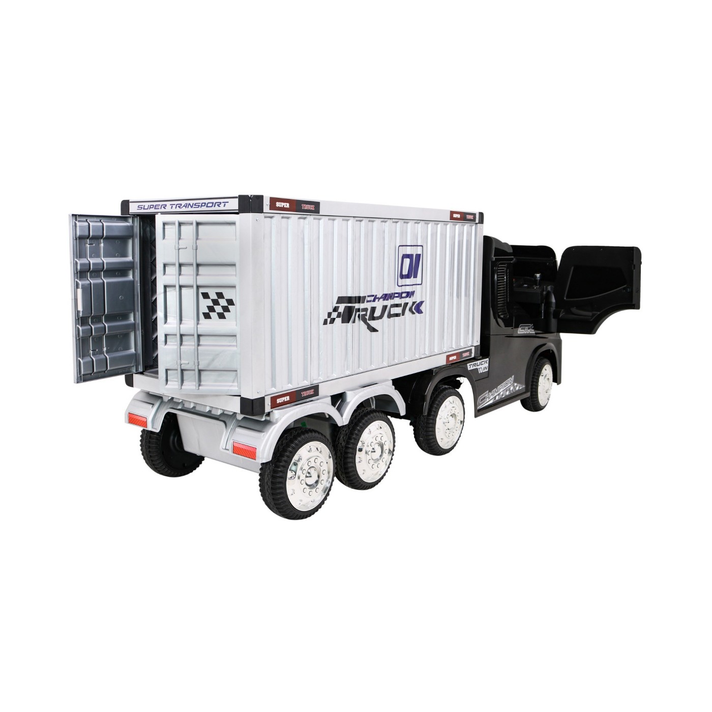 Vozidlo Container Truck Čierne + Príves