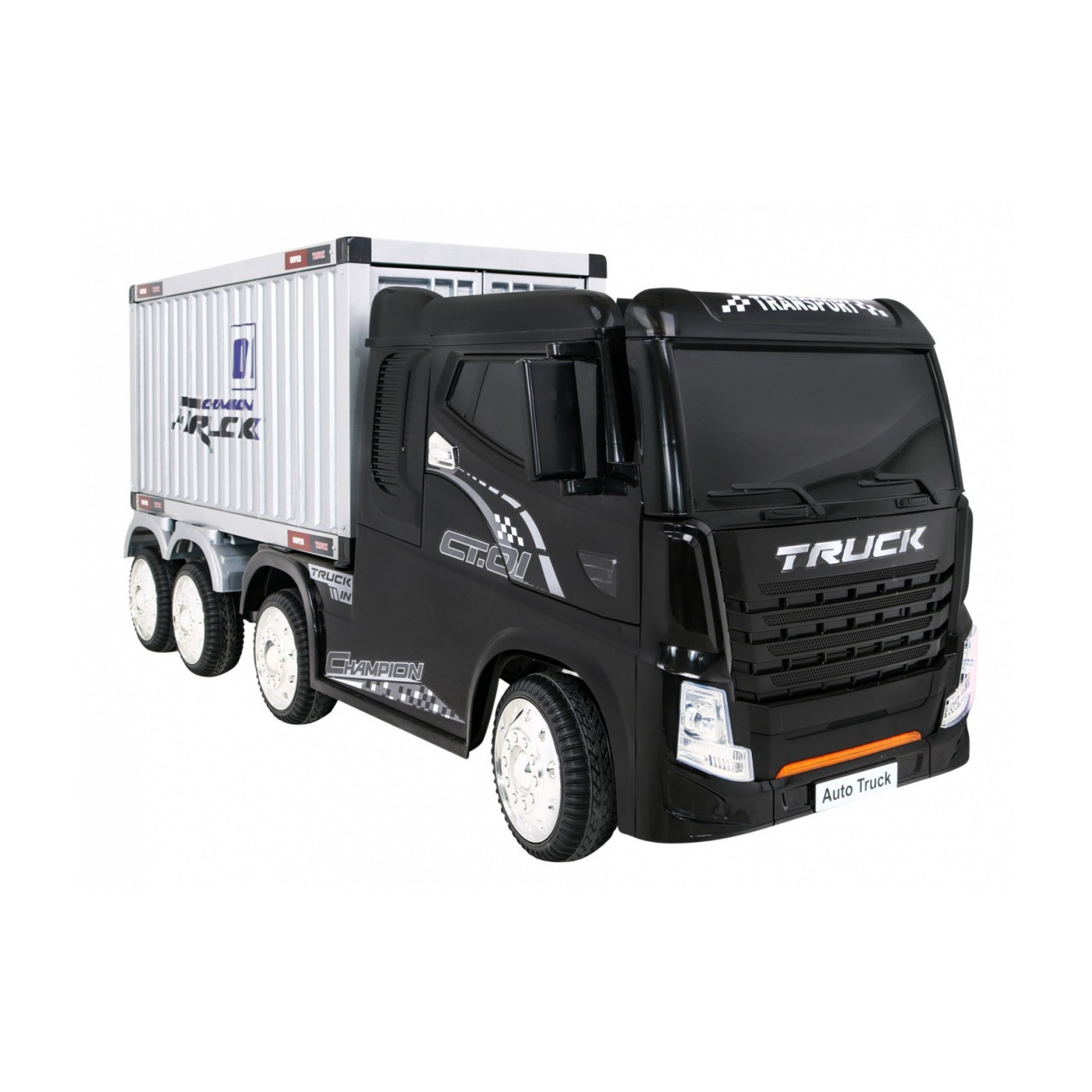 Vozidlo Container Truck Čierne + Príves