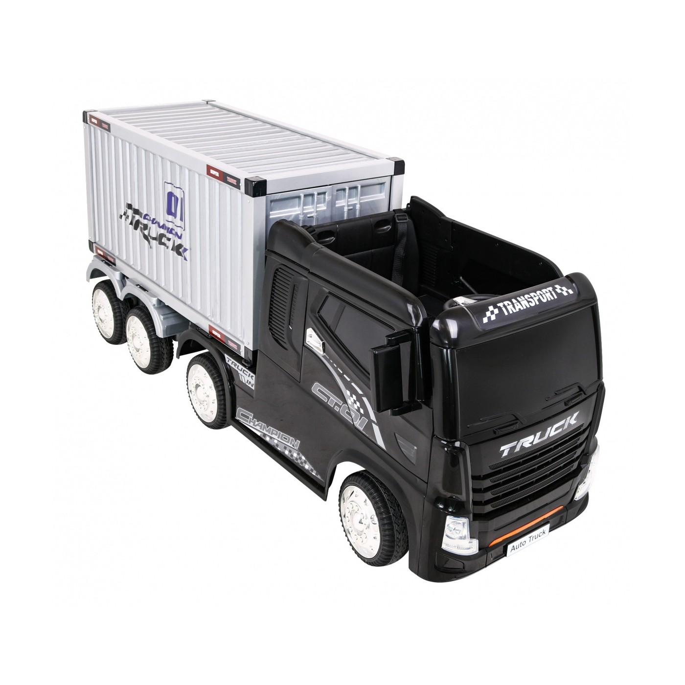 Vozidlo Container Truck Čierne + Príves