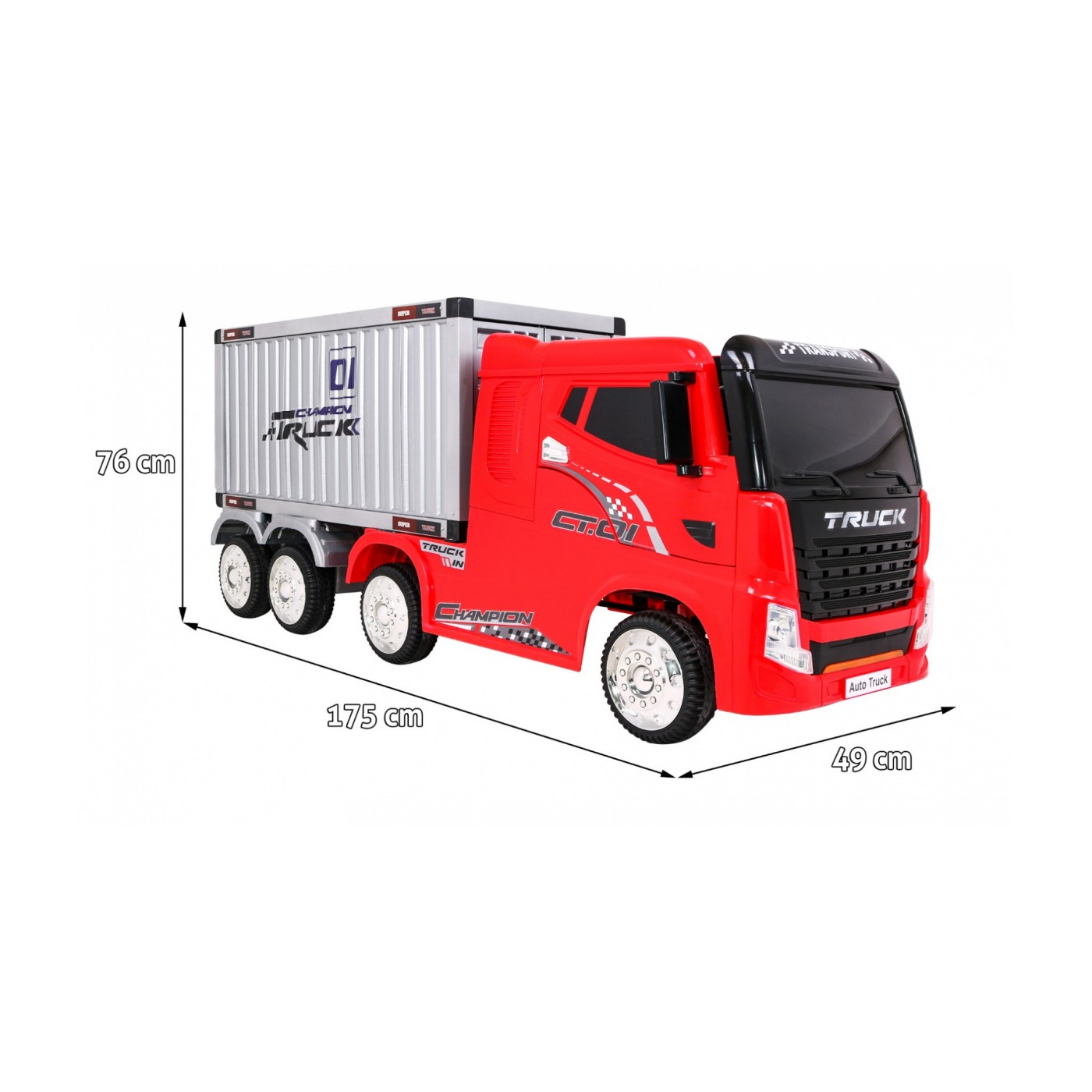 Vozidlo Container Truck Červené + Príves