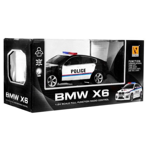 Auto 1 24 R C Licencované Policajné auto Bmw X6 Polícia Čierne
