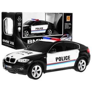 Policajné auto BMW x6 pre deti 8+ Diaľkovo ovládané 1:24 Svetlá Maják