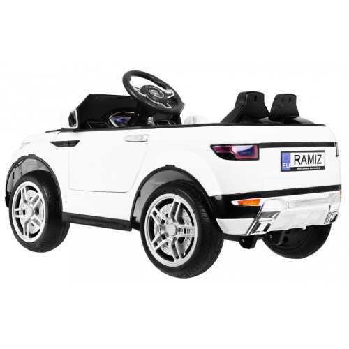 Autíčko Rapid Racer elektrické pre deti Biele + Ovládač + Pomalý štart + EVA + MP3 LED
