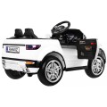 Autíčko Rapid Racer elektrické pre deti Biele + Ovládač + Pomalý štart + EVA + MP3 LED