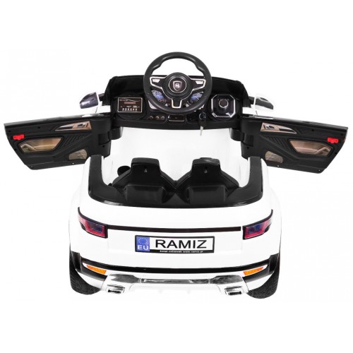Autíčko Rapid Racer elektrické pre deti Biele + Ovládač + Pomalý štart + EVA + MP3 LED
