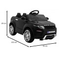 Autíčko Rapid Racer elektrické pre deti Čierne + Ovládač + Pomalý štart + EVA + MP3 LED