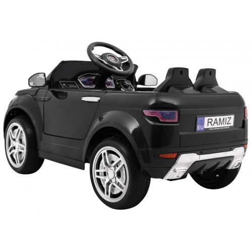 Autíčko Rapid Racer elektrické pre deti Čierne + Ovládač + Pomalý štart + EVA + MP3 LED