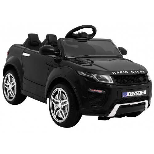 Autíčko Rapid Racer elektrické pre deti Čierne + Ovládač + Pomalý štart + EVA + MP3 LED