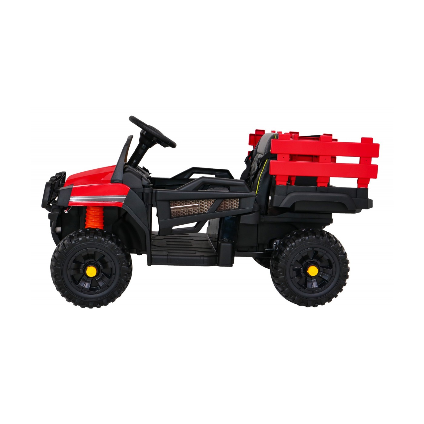 Autíčko Farmer Pick-up pre deti Červený + Ovládač + Kufor + Lopata + EVA + MP3 LED