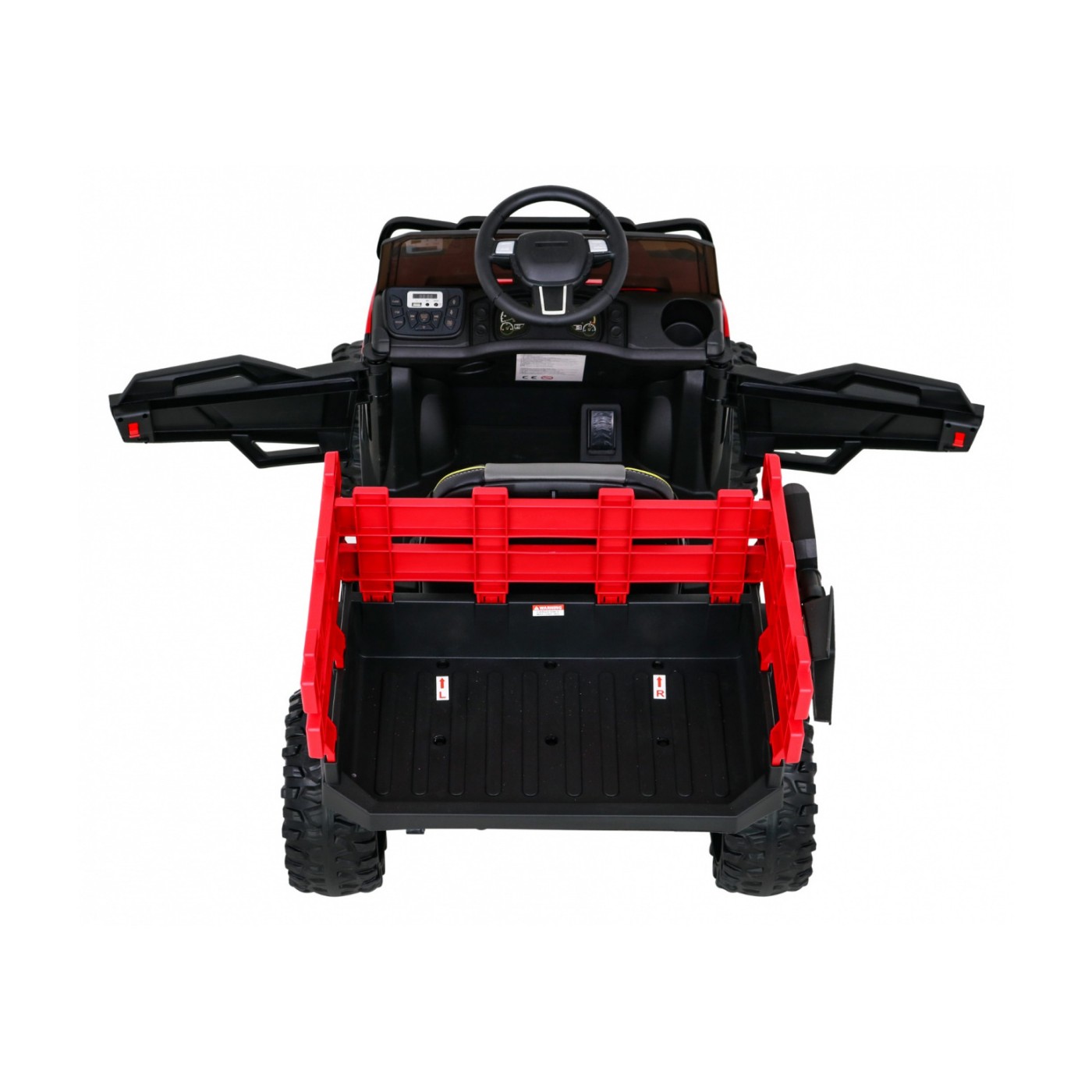 Autíčko Farmer Pick-up pre deti Červený + Ovládač + Kufor + Lopata + EVA + MP3 LED