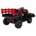 Autíčko Farmer Pick-up pre deti Červený + Ovládač + Kufor + Lopata + EVA + MP3 LED