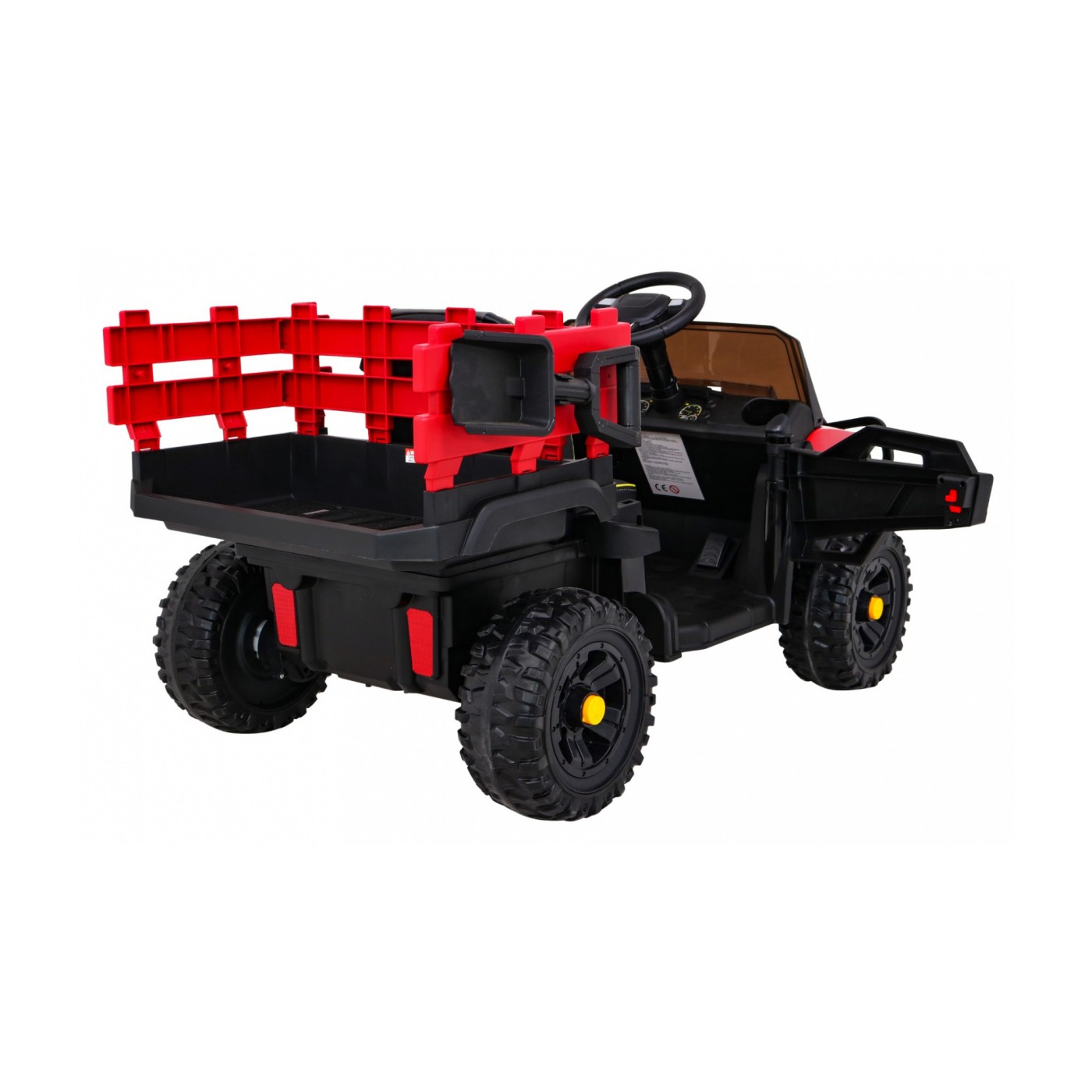 Autíčko Farmer Pick-up pre deti Červený + Ovládač + Kufor + Lopata + EVA + MP3 LED