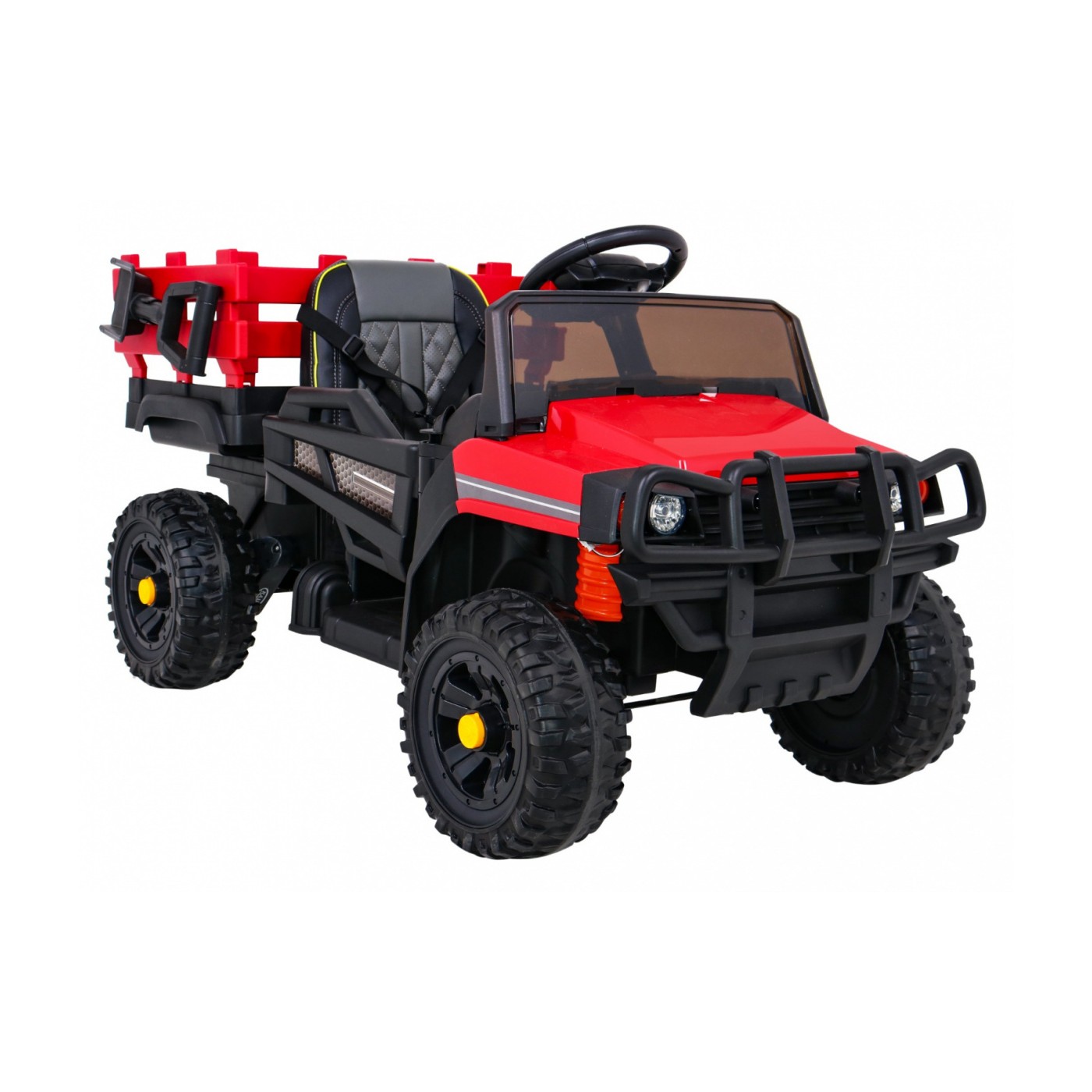 Autíčko Farmer Pick-up pre deti Červený + Ovládač + Kufor + Lopata + EVA + MP3 LED