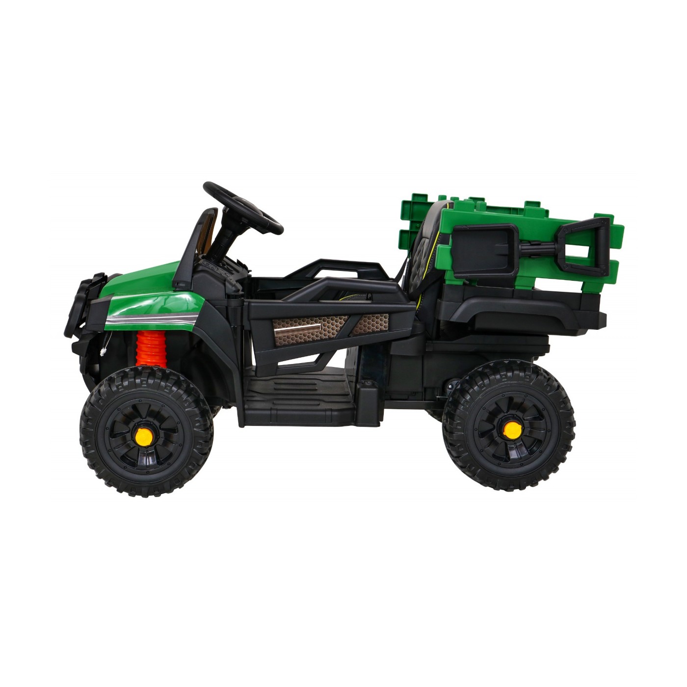 Autíčko Farmer Pick-up pre deti Zelený + Ovládač + Kufor + Lopata + EVA + MP3 LED